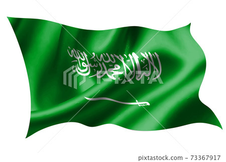 Saudi Arabia national flag silk icon 73367917