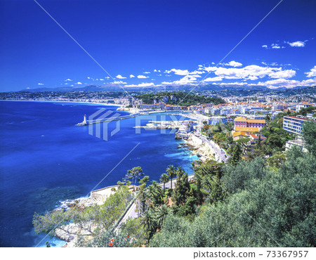 Old port and coast of Nice, France 73367957