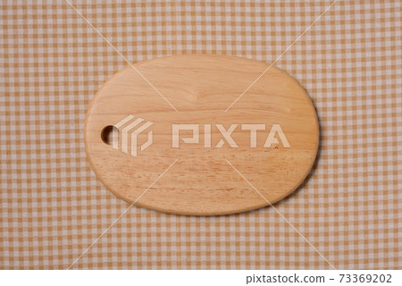 棕色格子圓托盤 73369202