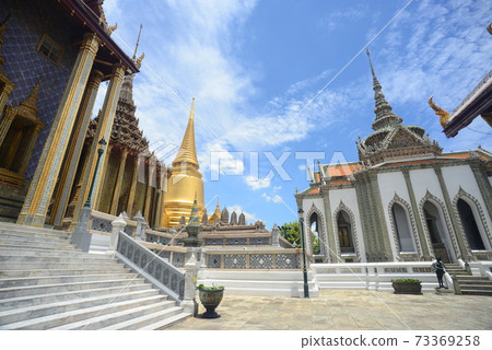 The Temple of the Emerald Buddha or Wat Phra Kaew no people 73369258