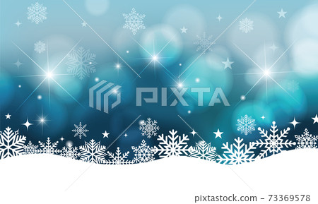 Christmas winter background with snowflakes. holiday wishes with snowflake background And beautiful bokeh For posters, brochures, banners, invitation cards. 73369578