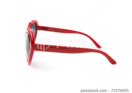 Red heart shaped sunglasses 73370695