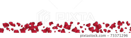 Happy Valentines day banner. Paper art, love and marriage. red paper heart isolated white background . Vector design illustration Happy Valentines day banner. Paper art, love and marriage. red paper heart isolated white background . Vector design illustration 73371296