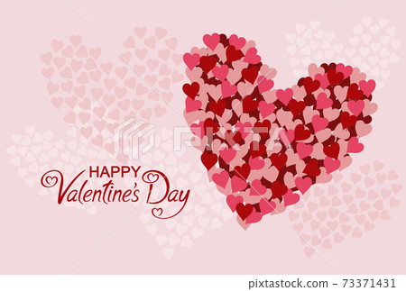 Valentine's background full of hearts postcard size 73371431