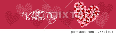 Valentine's background full of hearts banner Valentine's background full of hearts banner 73371503