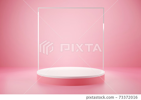 3d rendering of white and pink cercle podium with pink pastel color background for product advertising, Minimal style 3d rendering of white and pink cercle podium with pink pastel color background for product advertising, Minimal style 73372016
