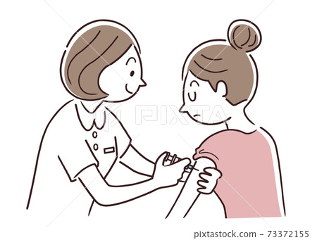 Vector illustration material: women getting injections, vaccinations, vaccinations Vector illustration material: women getting injections, vaccinations, vaccinations 73372155