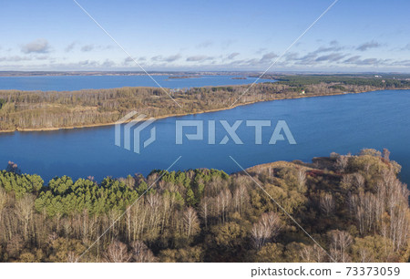 autumn forest by the lake 73373059
