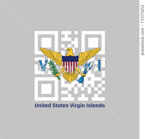 QR code set the color of Virgin Islands flag....-插圖素材 [73373852] - PIXTA圖庫