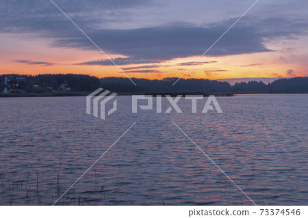 Lake in the north of the Republic of Belarus Lake in the north of the Republic of Belarus 73374546