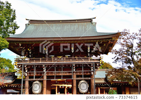 Visiting the grandson Shichigosan at Samukawa Shrine Visiting the grandson Shichigosan at Samukawa Shrine 73374615