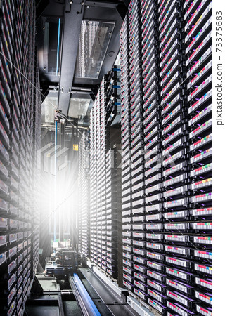 tall stacks of hard drives 73375683