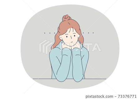 Boredom, laziness, negative emotions concept 73376771