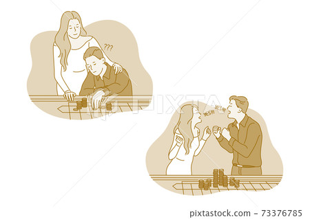 Winning, gambling, casino concept Winning, gambling, casino concept 73376785