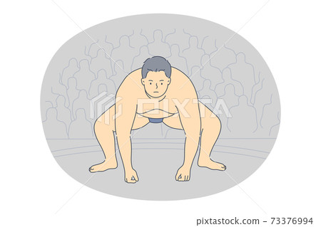 Sumo and Japanese traditional fighting concept 73376994