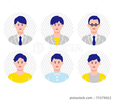 男性頭像圖標集 男性頭像圖標集 73379922