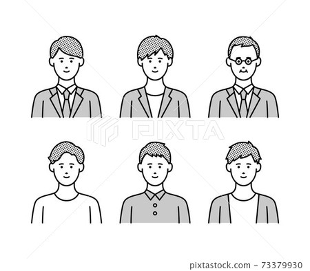 男性頭像圖標集 73379930
