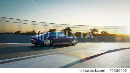 Brandless Racing Cars Race Track Illustration Stock Photo by