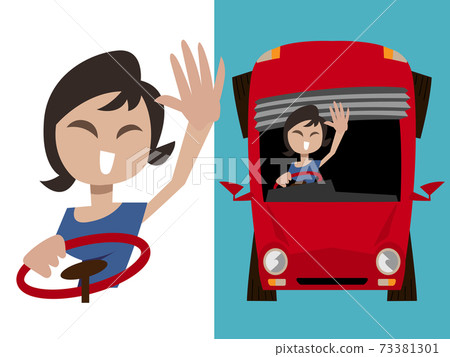 Vehicle (woman driving in a red car) Vehicle (woman driving in a red car) 73381301