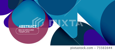 Modern geometric round shapes and dynamic lines, abstract background. Vector illustration for placards, brochures, posters and banners 73381644