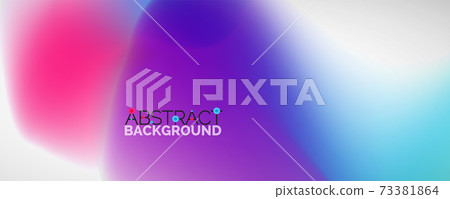 Fluid color gradient abstract background, trendy colorful wallpaper. Vector illustration for placards, brochures, posters, banners and covers 73381864