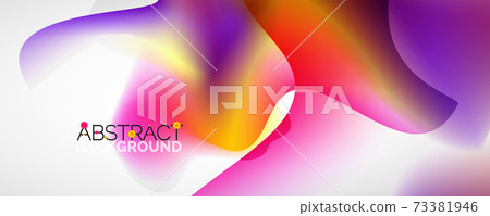 Fluid color gradient abstract background, trendy colorful wallpaper. Vector illustration for placards, brochures, posters, banners and covers Fluid color gradient abstract background, trendy colorful wallpaper. Vector illustration for placards, brochures, posters, banners and covers 73381946