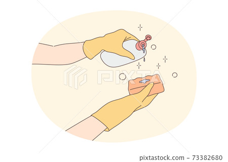 Dishwashing liquid concept Dishwashing liquid concept 73382680