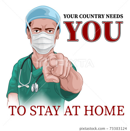 Nurse Doctor Pointing Your Country Needs You 73383124