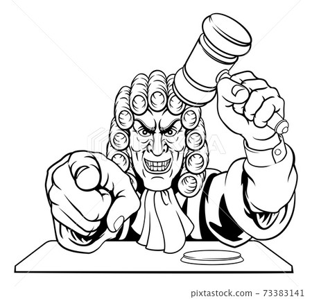 Judge Cartoon Character 73383141