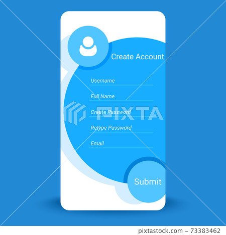 create account user interface design-插圖素材 [73383462] - PIXTA圖庫