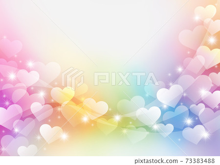 Background of many shining hearts 73383488