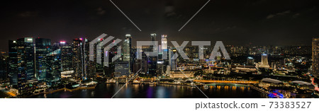 Singapore skyline downtown panorama aerial view. Singapore skyline downtown panorama aerial view. 73383527
