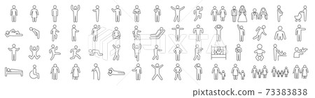 People pictograms in various poses 73383838
