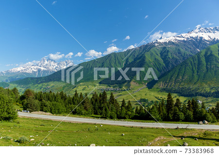 Ushguli village in the mountains 73383968