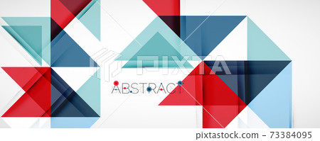 Geometric abstract background. Techno color triangle shapes. Vector illustration for covers, banners, flyers and posters and other designs 73384095
