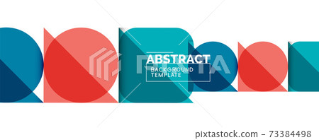 Simple circles and triangles abstract background. Vector illustration for covers, banners, flyers and posters and other designs 73384498