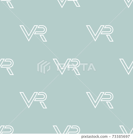Seamless Pattern With VR Logos 73385697