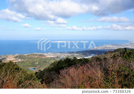 View of Kansai New Airport / Kobe from near Mt. Manaita 73388326
