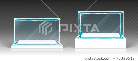 Glass showcase, display, exhibit transparent boxes 73389512