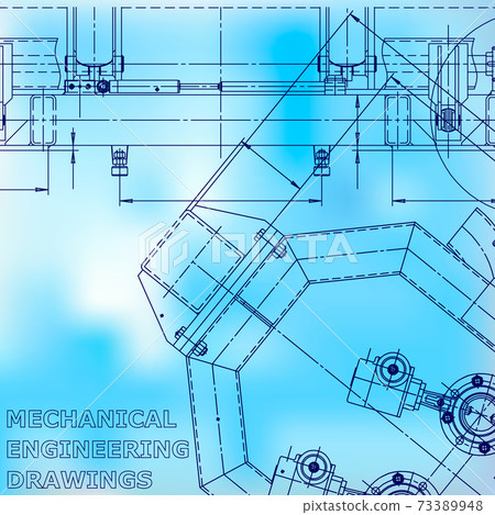 Backgrounds of engineering subjects. Technical illustration. Mechanical engineering Backgrounds of engineering subjects. Technical illustration. Mechanical engineering 73389948