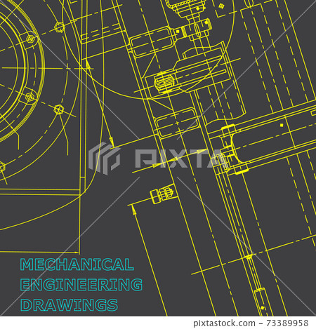 Backgrounds of engineering subjects. Technical illustration. Mechanical engineering Backgrounds of engineering subjects. Technical illustration. Mechanical engineering 73389958