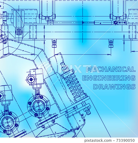 Backgrounds of engineering subjects. Technical illustration. Mechanical engineering 73390050