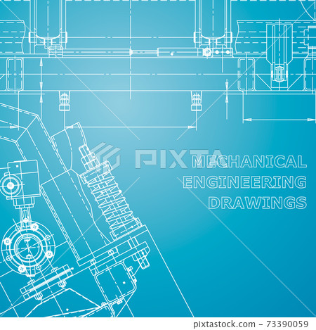 Backgrounds of engineering subjects. Technical illustration. Mechanical engineering 73390059