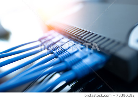 Router Wi-Fi close up. Fast internet modem device. Router Wi-Fi close up. Fast internet modem device. 73390192