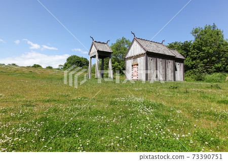 Viking stave church of Moesgaard, Denmark 73390751