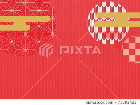 Red Japanese pattern illustration background - Stock Illustration ...