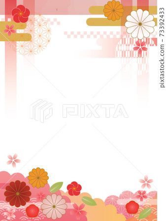 Cute Japanese style frame design Cute Japanese style frame design 73392433