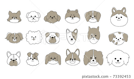 Simple dog illustration set - Stock Illustration [73392453] - PIXTA