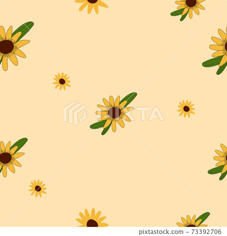 Sun Then Flower Pattern summer time pattern with sun flowers repeat object - Stock Illustration ...