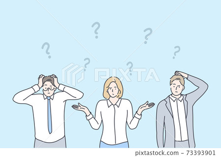 Business, problem, question, thinking, brainstorming set concept 73393901